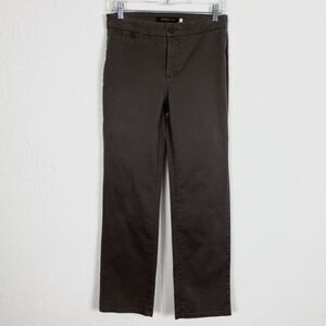 NYDJ Dark Grey High Rise Chino Trouser Pants